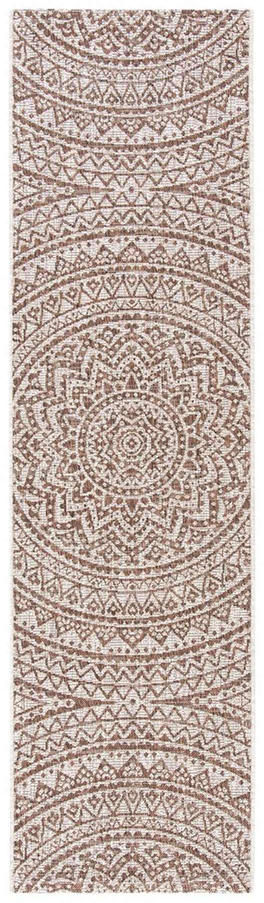  Safavieh Courtyard 8734 Indoor / Outdoor Rug - Light Beige / Terracotta - Bonton