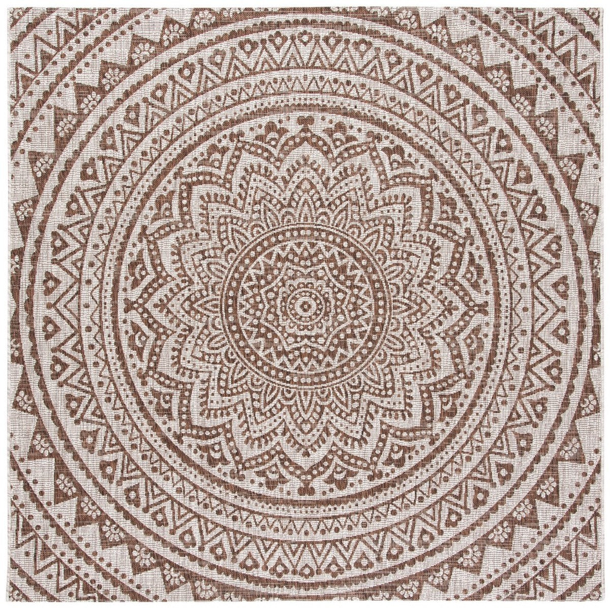  Safavieh Courtyard 8734 Indoor / Outdoor Rug - Ivory / Fuchsia - Bonton