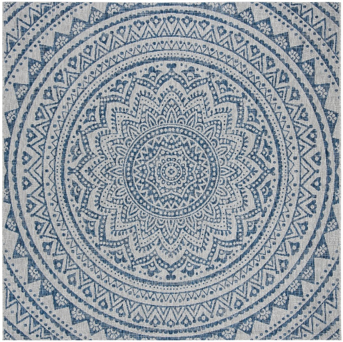  Safavieh Courtyard 8734 Indoor / Outdoor Rug - Light Grey / Blue - Bonton