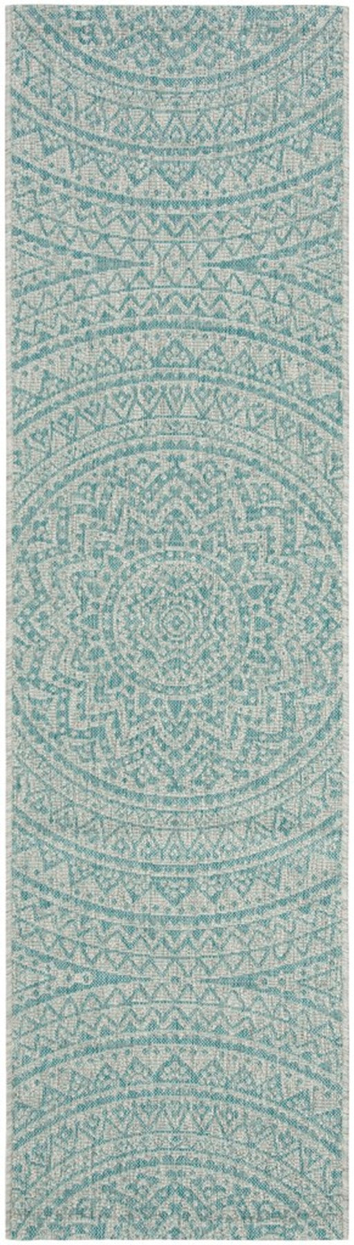  Safavieh Courtyard 8734 Indoor / Outdoor Rug - Ivory / Fuchsia - Bonton