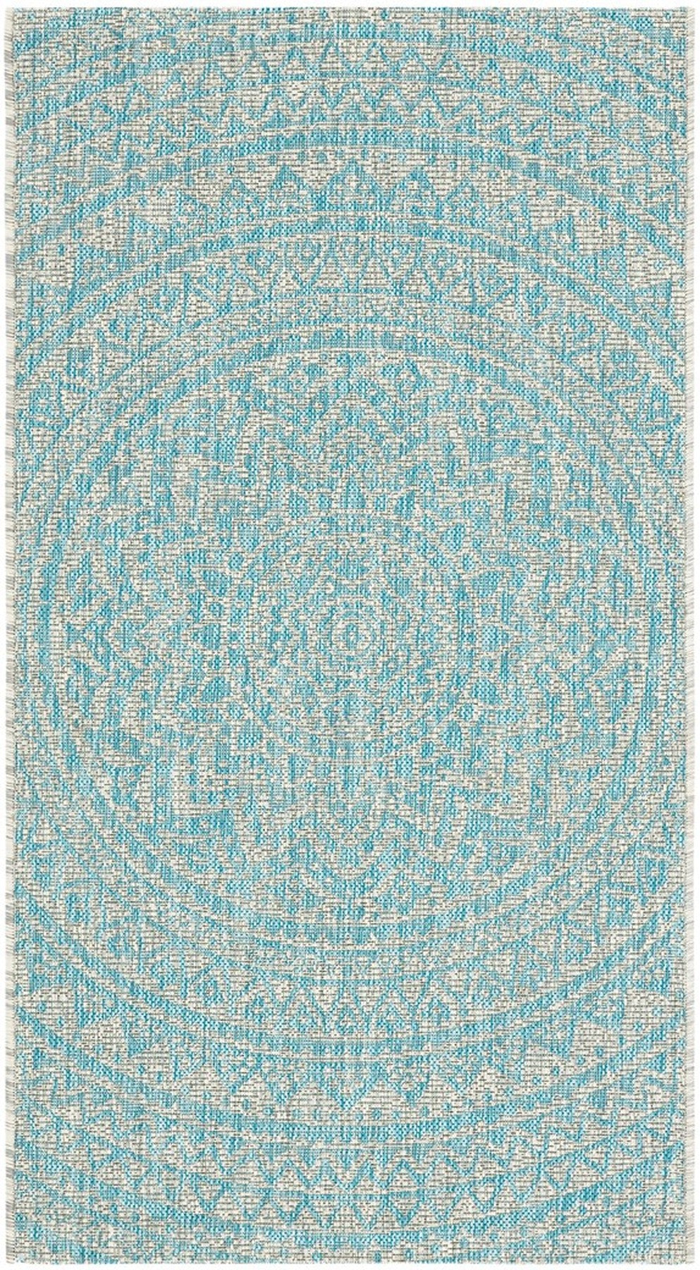  Safavieh Courtyard 8734 Indoor / Outdoor Rug - Ivory / Fuchsia - Bonton