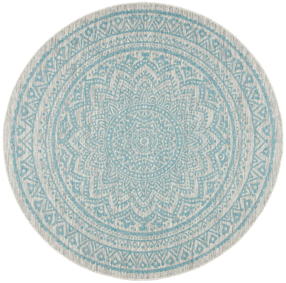  Safavieh Courtyard 8734 Indoor / Outdoor Rug - Light Grey / Blue - Bonton