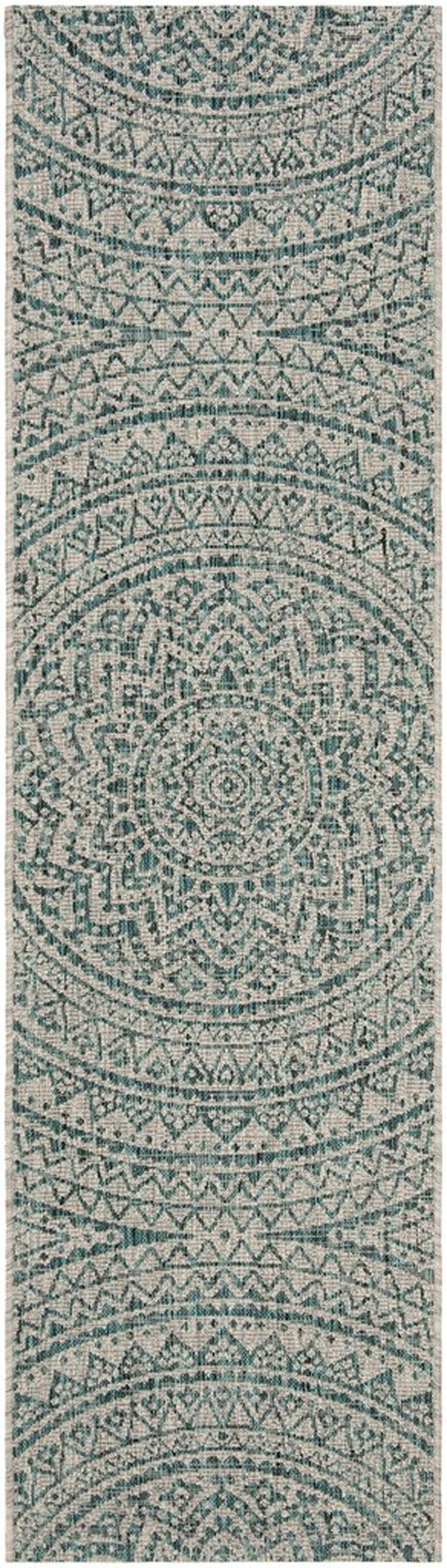  Safavieh Courtyard 8734 Indoor / Outdoor Rug - Light Beige / Terracotta - Bonton