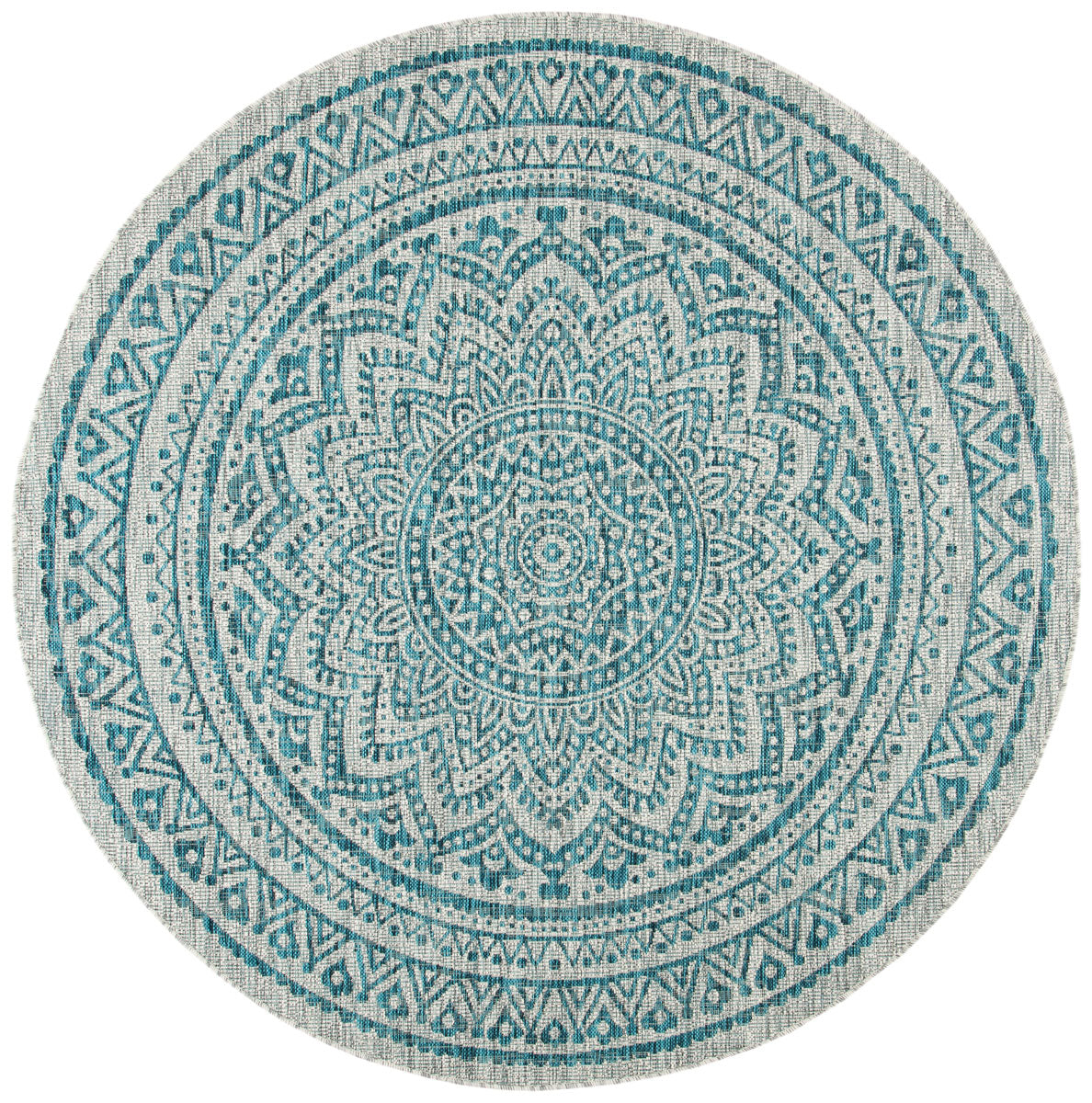  Safavieh Courtyard 8734 Indoor / Outdoor Rug - Light Grey / Blue - Bonton