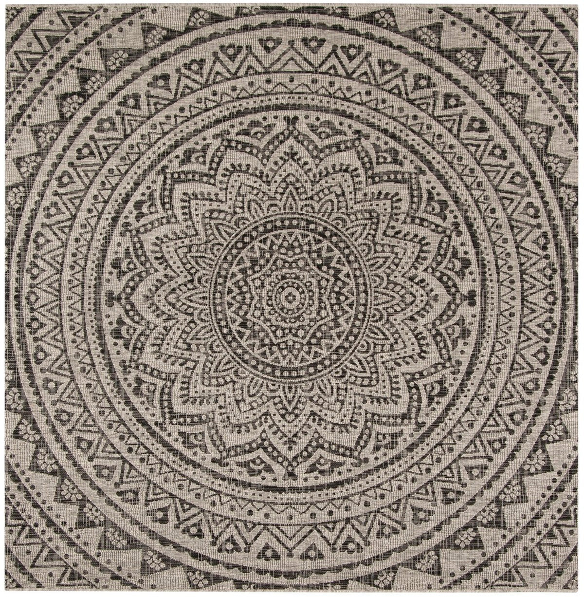  Safavieh Courtyard 8734 Indoor / Outdoor Rug - Light Beige / Terracotta - Bonton