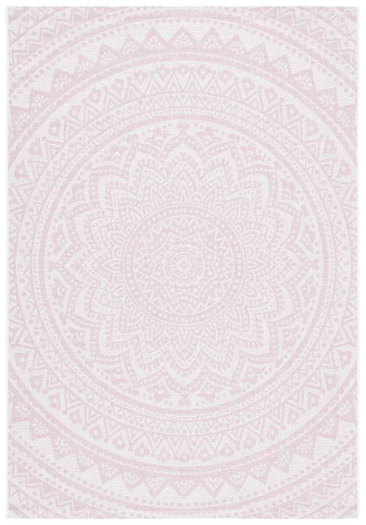  Safavieh Courtyard 8734 Indoor / Outdoor Rug - Ivory / Fuchsia - Bonton