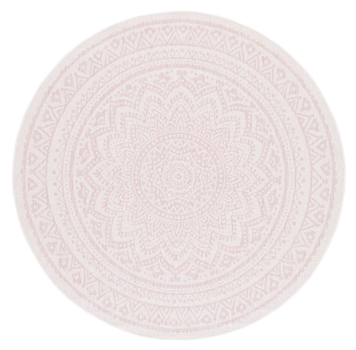  Safavieh Courtyard 8734 Indoor / Outdoor Rug - Ivory / Fuchsia - Bonton