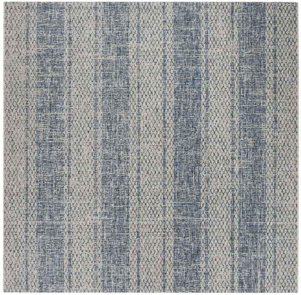  Safavieh Courtyard 8736 Indoor / Outdoor Rug - Light Grey / Blue - Bonton