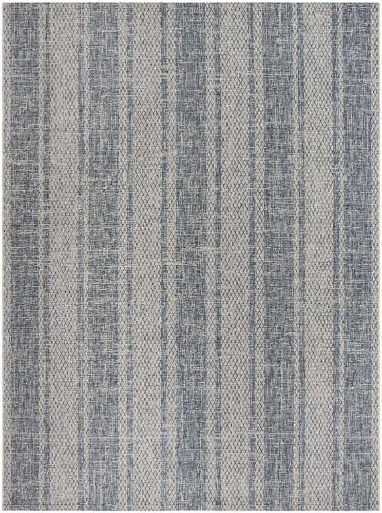  Safavieh Courtyard 8736 Indoor / Outdoor Rug - Light Grey / Teal - Bonton