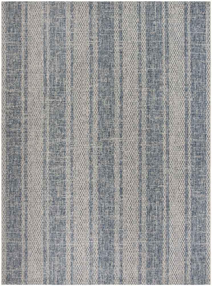  Safavieh Courtyard 8736 Indoor / Outdoor Rug - Light Grey / Blue - Bonton