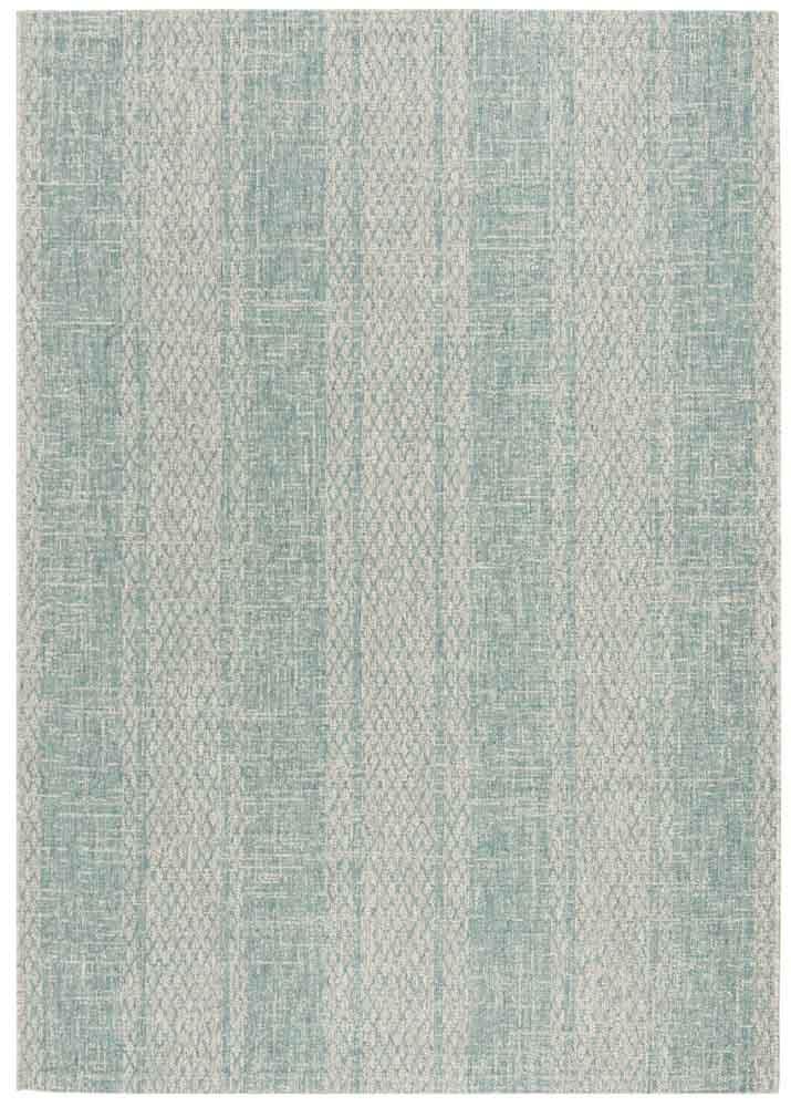  Safavieh Courtyard 8736 Indoor / Outdoor Rug - Light Grey / Teal - Bonton