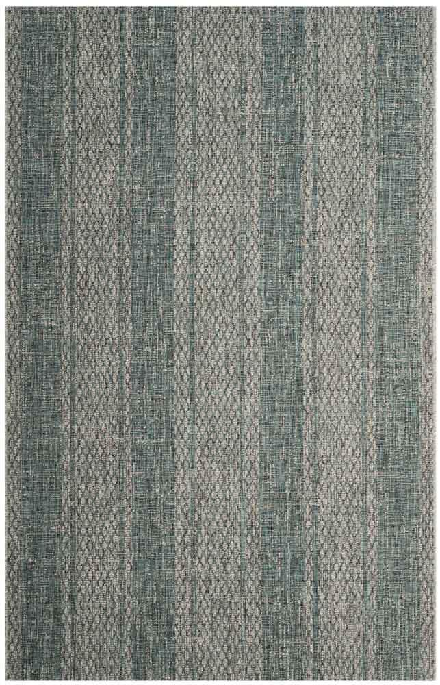  Safavieh Courtyard 8736 Indoor / Outdoor Rug - Light Grey / Blue - Bonton