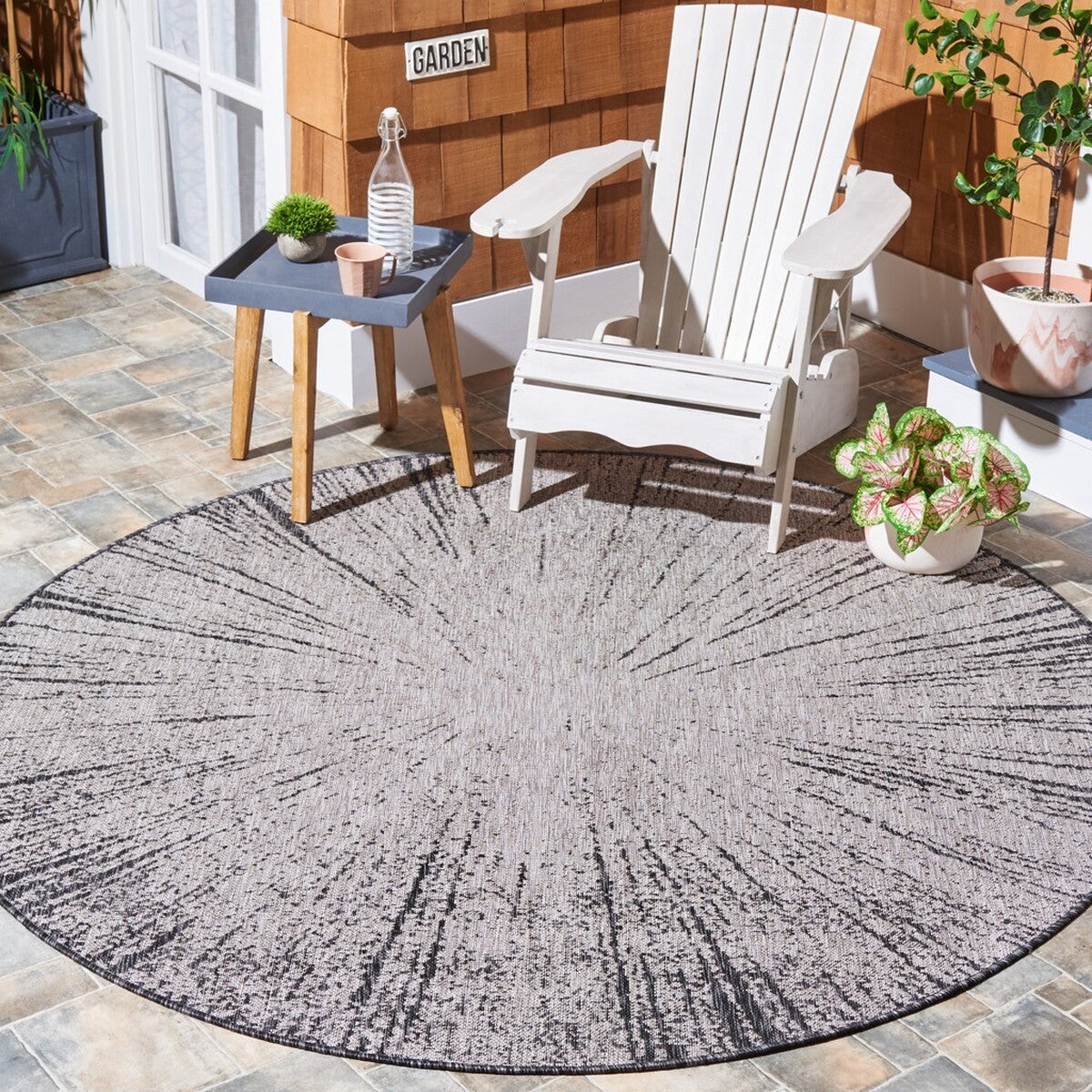  Safavieh Courtyard 8893 Indoor / Outdoor Rug - Beige / Red - Bonton