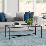Alcide 48'' Wide Coffee Table with Glass Top