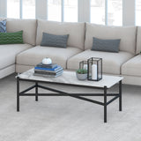 Reine 46'' Wide Coffee Table with Faux Marble Top