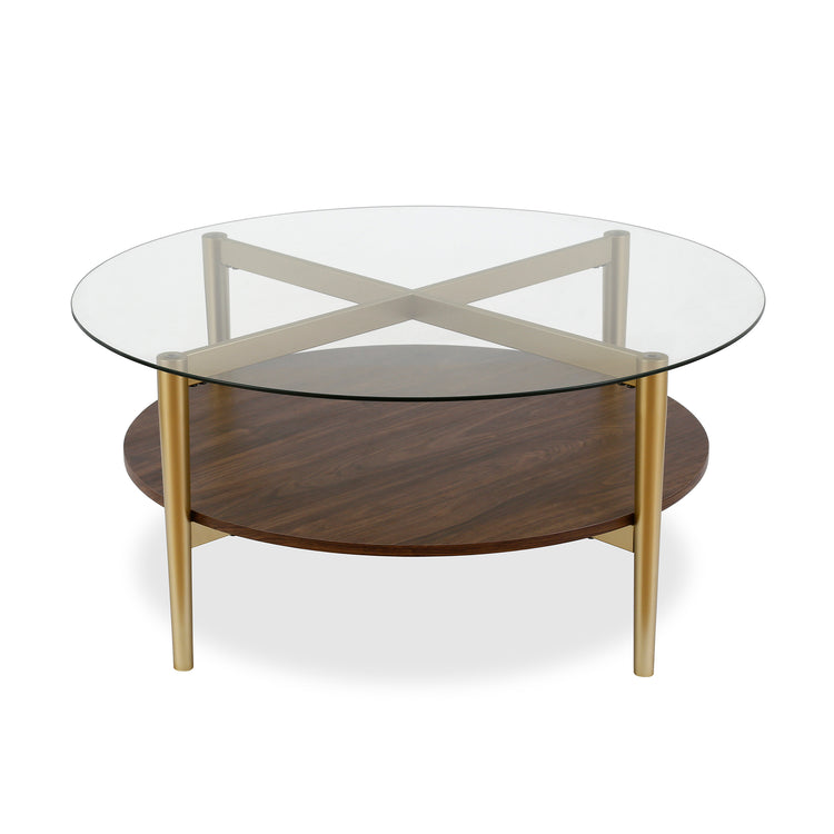Boudica 36'' Wide Coffee Table with MDF Shelf