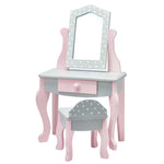 Olivia's Little World - Polka Dots Princess 18" Doll Vanity Table & Stool Set