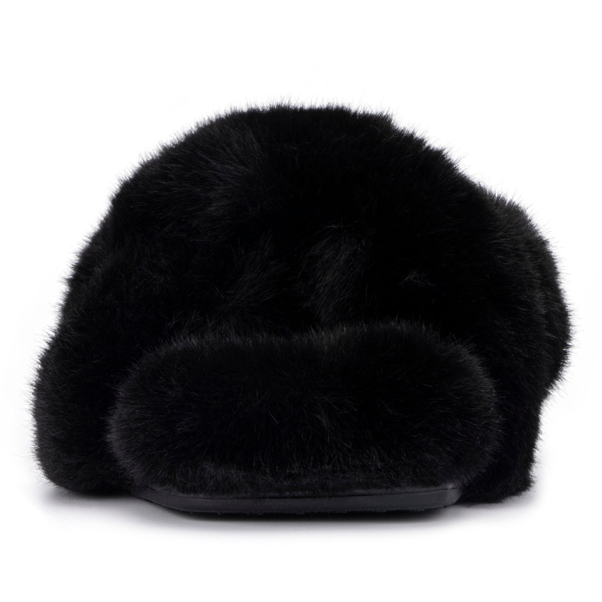  Women's Luna Furry Slides - Black - Bonton