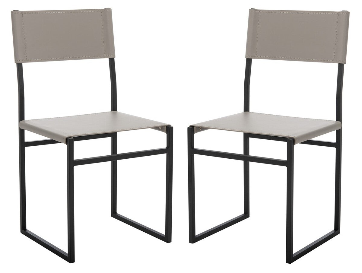  Safavieh Layne Dining Chairs Set of 2 - Black - Bonton