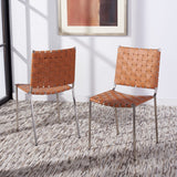 Wesson Woven Leather Dining Chair Set of 2