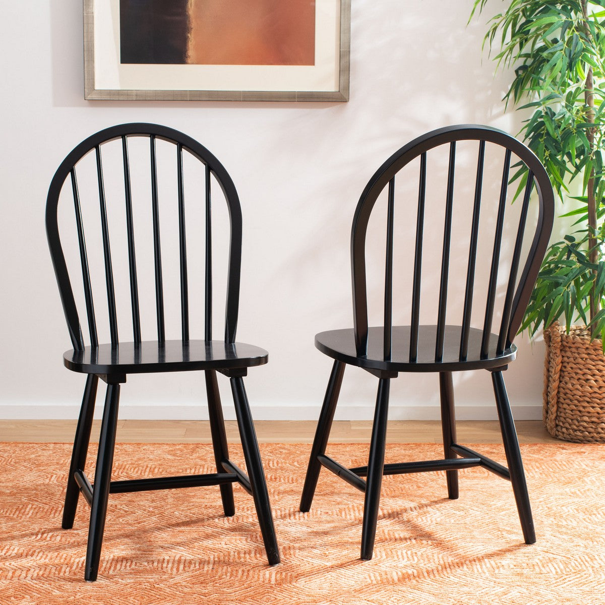  Safavieh Camden Dining Chair Set of 2 - Natural - Bonton