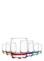 Adora Colored Bottom Drinking Glasses 6-Piece Set