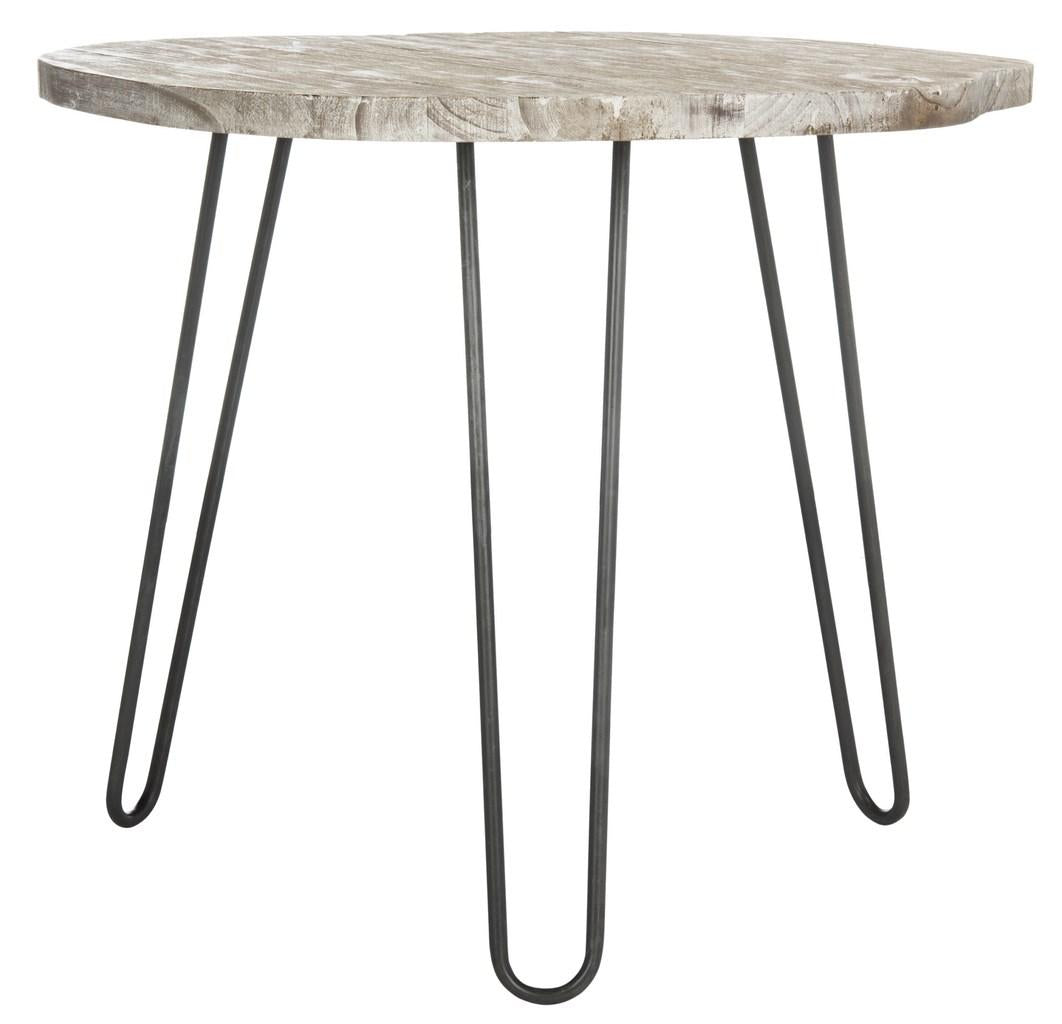  Safavieh Mindy Wood Top Dining Table - Natural / Grey - Bonton