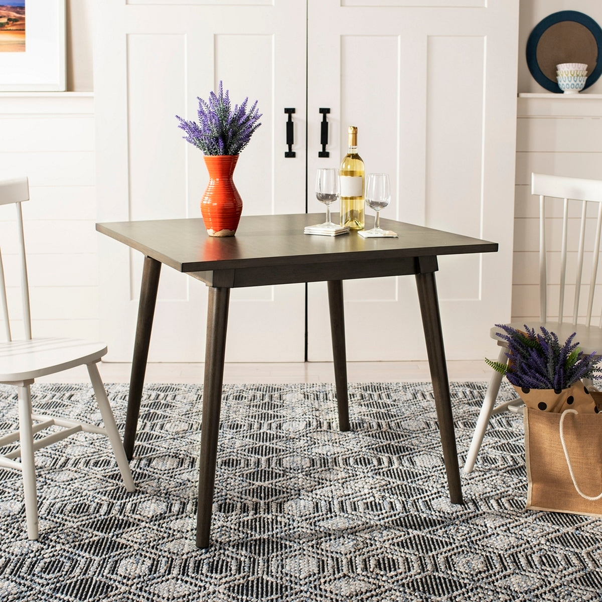  Safavieh Simone Square Dining Table - Grey Walnut - Bonton