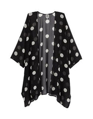 Dot Print Sheer Cardigan