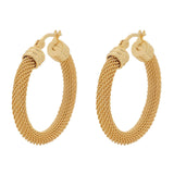 Full Mesh Chain Link Hoop Earrings