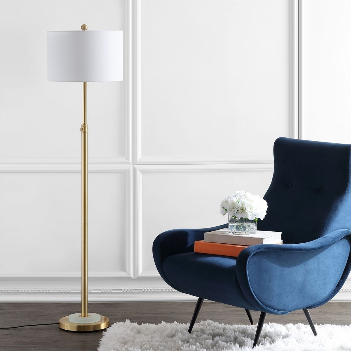  Safavieh Pierson Floor Lamp - Gold - Bonton