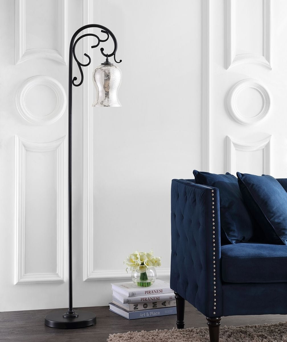  Safavieh Meridia Floor Lamp - Black - Bonton