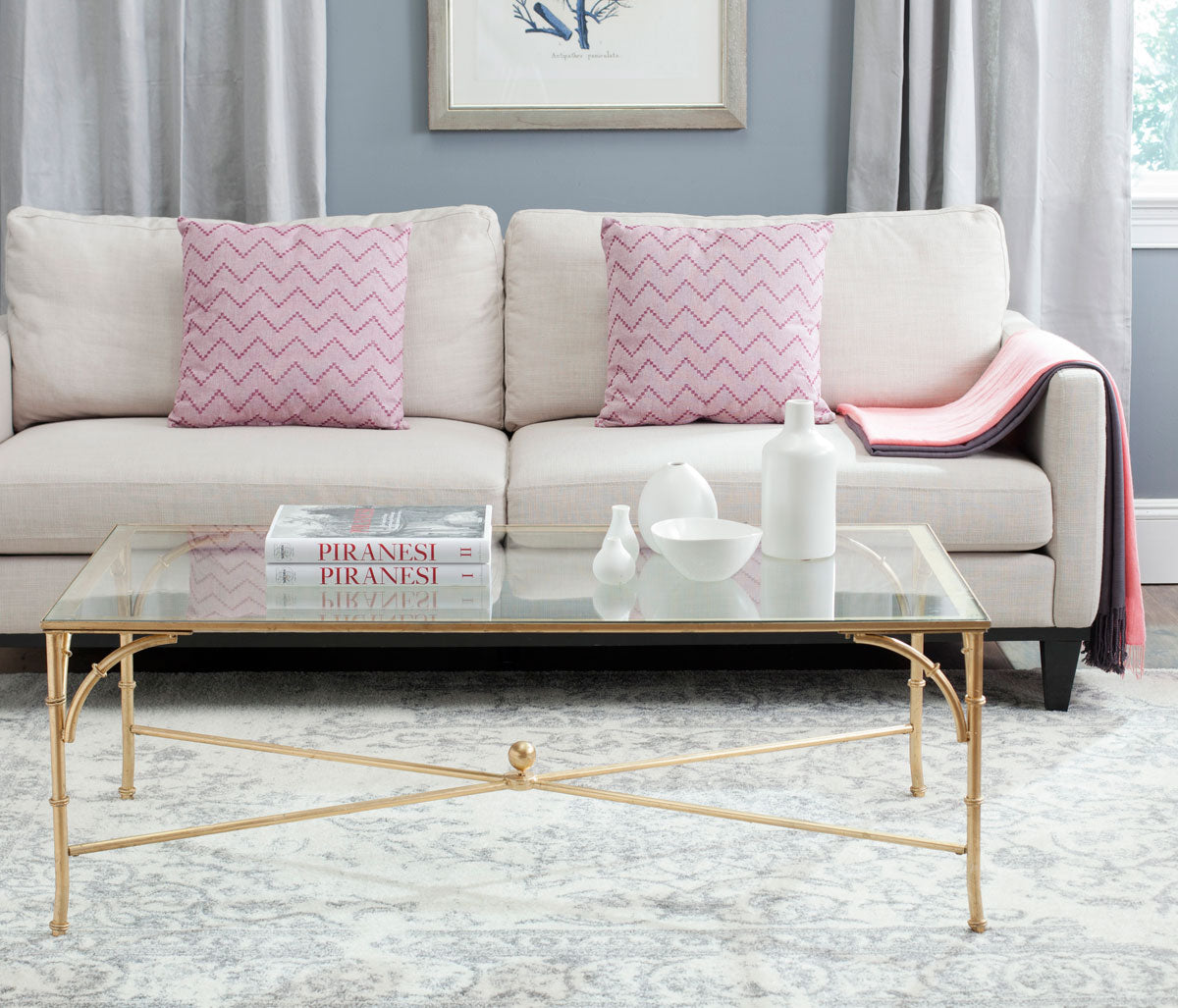  Safavieh Maurice Coffee Table - Gold - Bonton