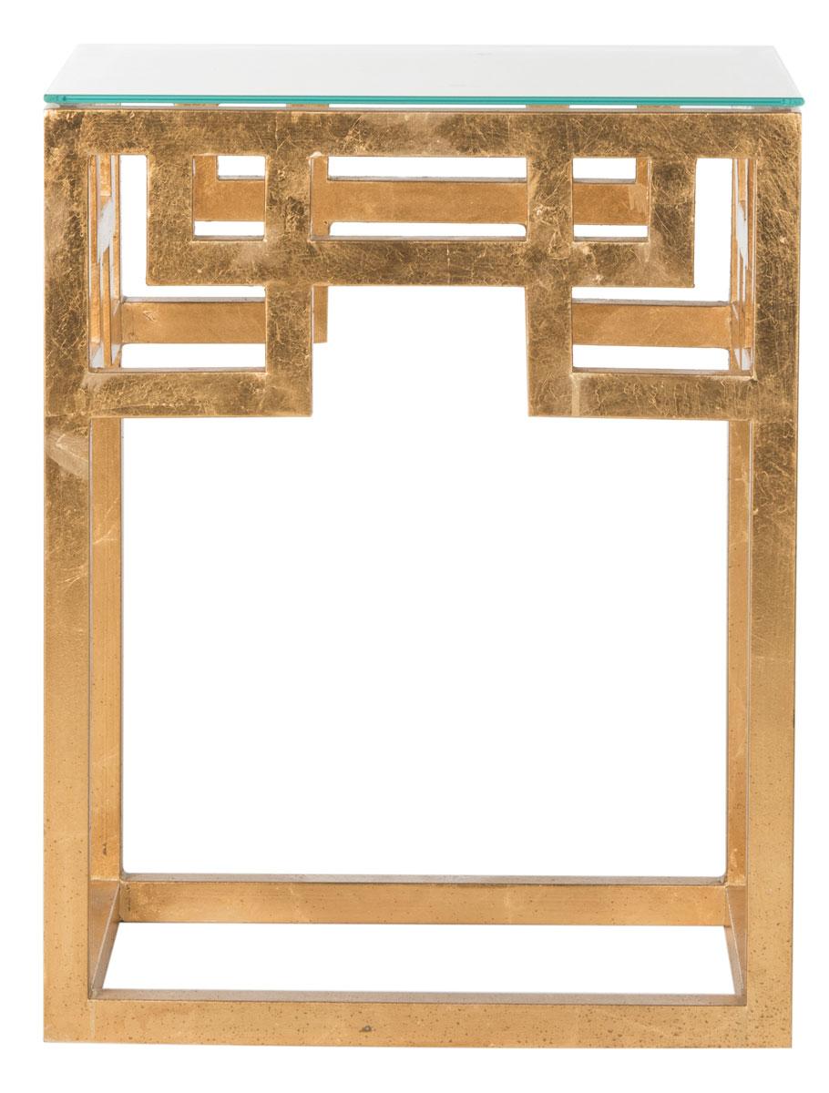  Safavieh Byram Greek Key End Table - Gold - Bonton