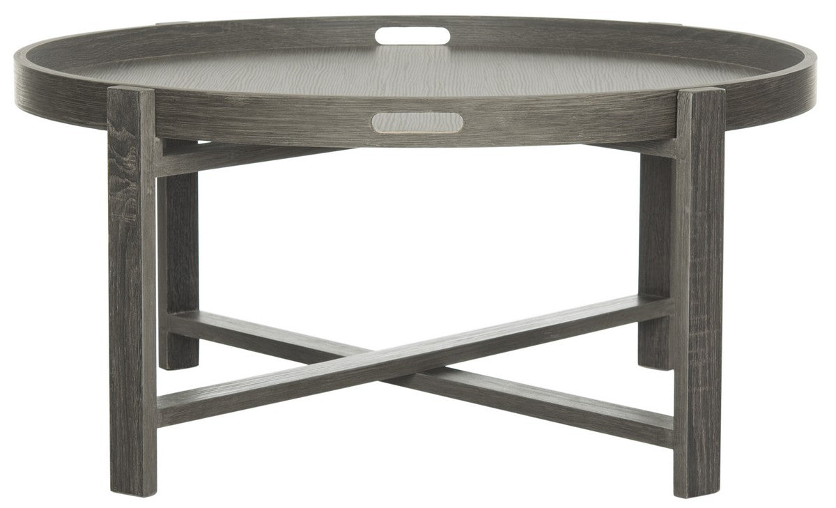  Safavieh Cursten Retro Mid-Century Tray Top Coffee Table - Dark Grey - Bonton