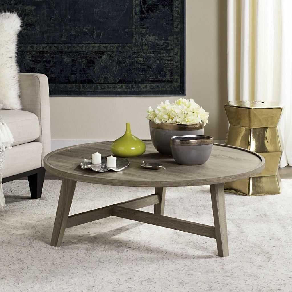  Safavieh Malone Retro Mid-Century Coffee Table - Light Grey - Bonton