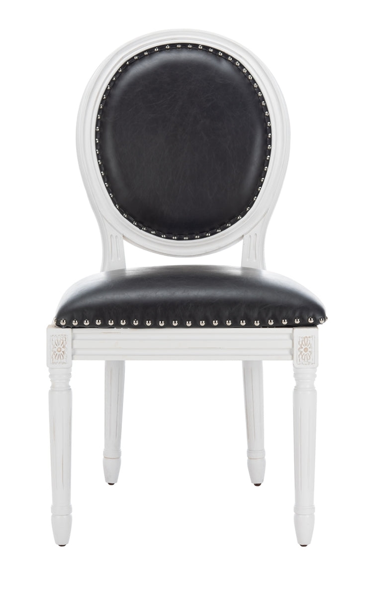  Safavieh Holloway French Brasserie Chair Set of 2 - Black /Cream - Bonton