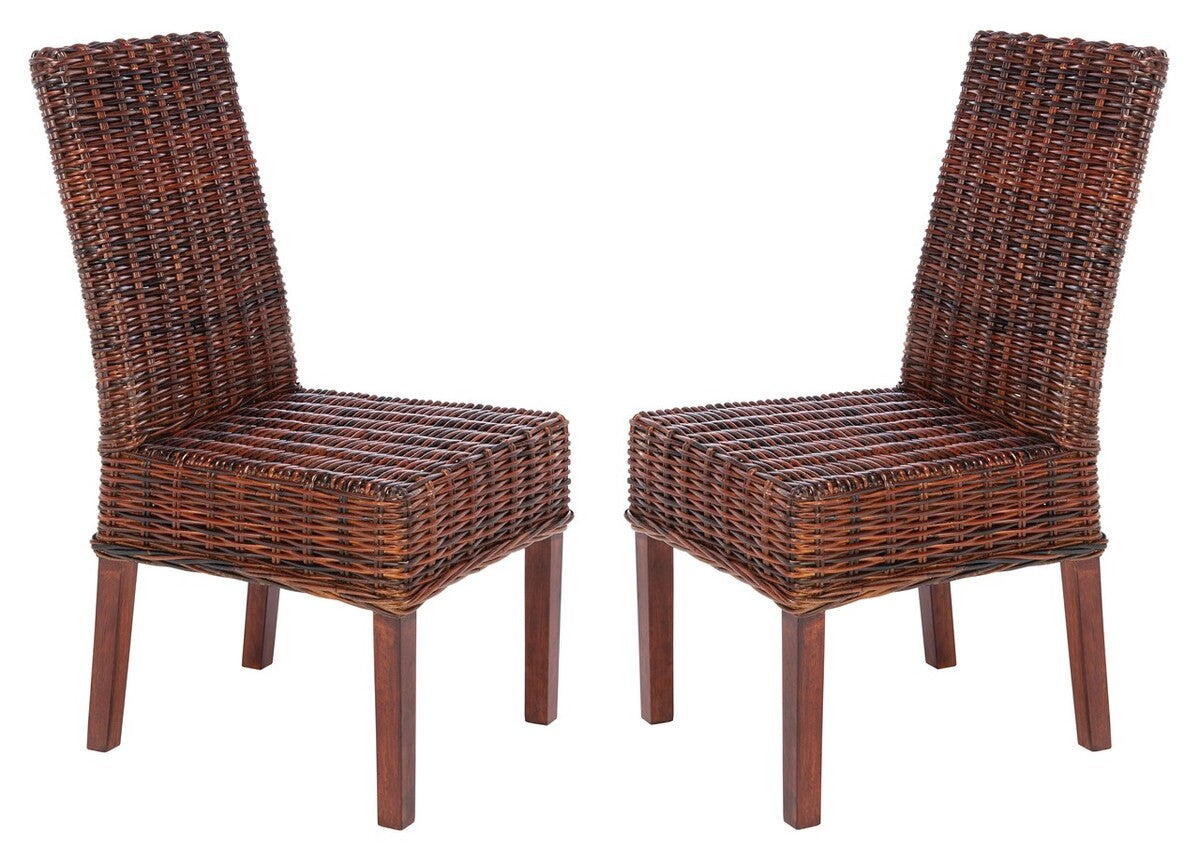  Safavieh Sanibel Rattan Side Chair Set of 2 - Honey - Bonton