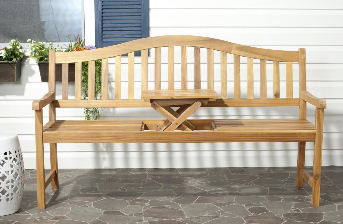  Safavieh Mischa Bench - Natural Brown - Bonton