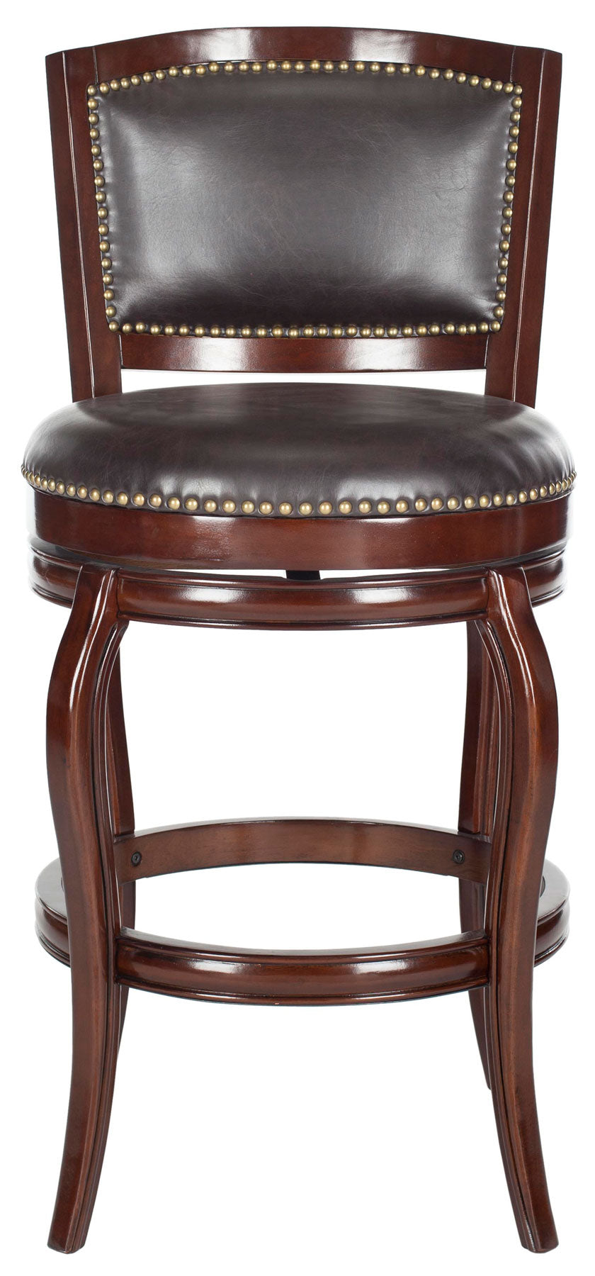  Safavieh Pasquale Bar Stool - Walnut/Brown - Bonton