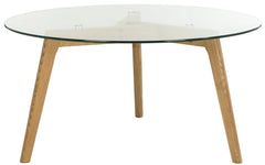 Marjoram Round Glass Coffee Table