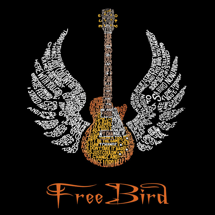 Premium Blend Word Art T-shirt - Lyrics To Freebird