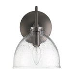 Quinn Seeded Glass 7" Dome Wall Sconce Light