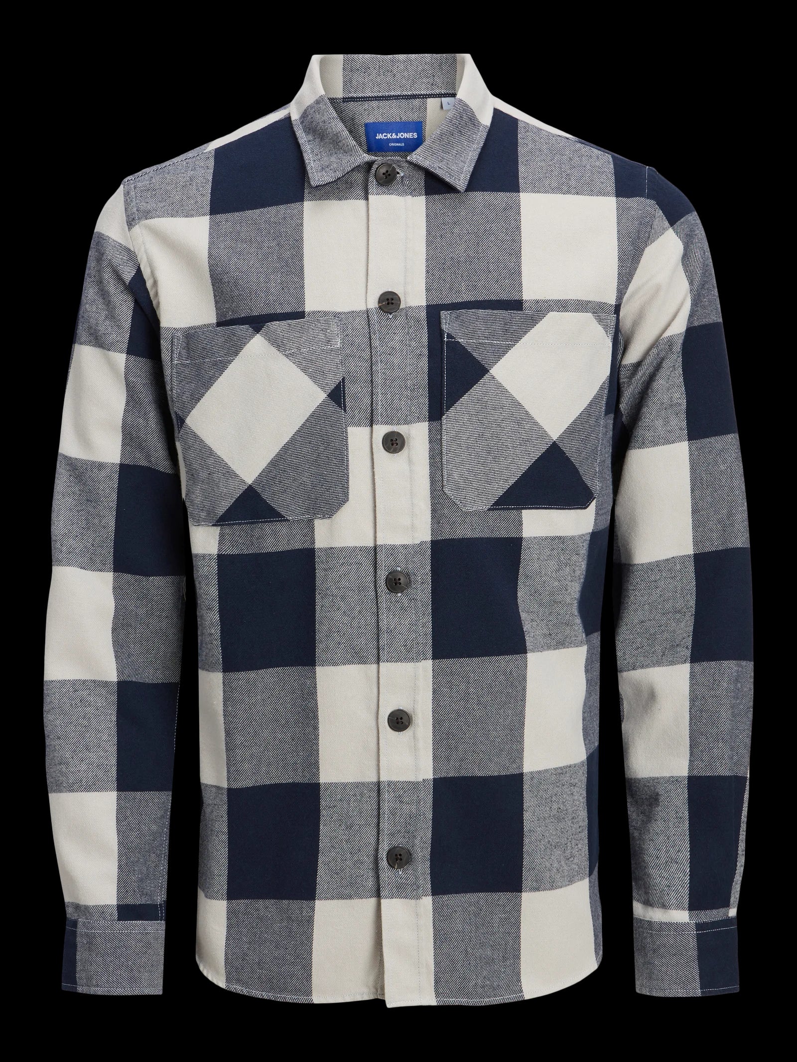  Jack & Jones Blake Comfort Long Sleeve Shirt - Navy Blazer - Bonton