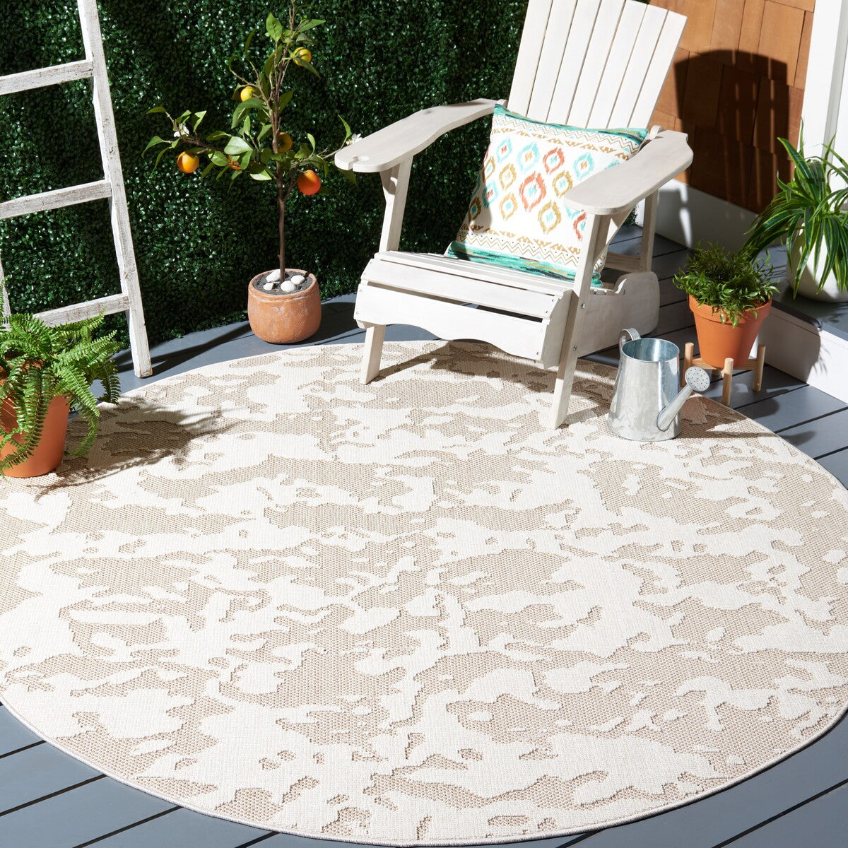  Safavieh Global 224 Indoor / Outdoor Rug - Grey / Light Grey - Bonton