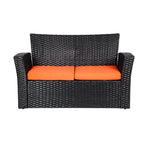 4-Piece Outdoor Patio Conversation Sofa Set with Cushions