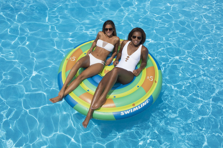 Inflatable High Roller Chip Island Lounge Pool Float Ages 13 and Up 60"