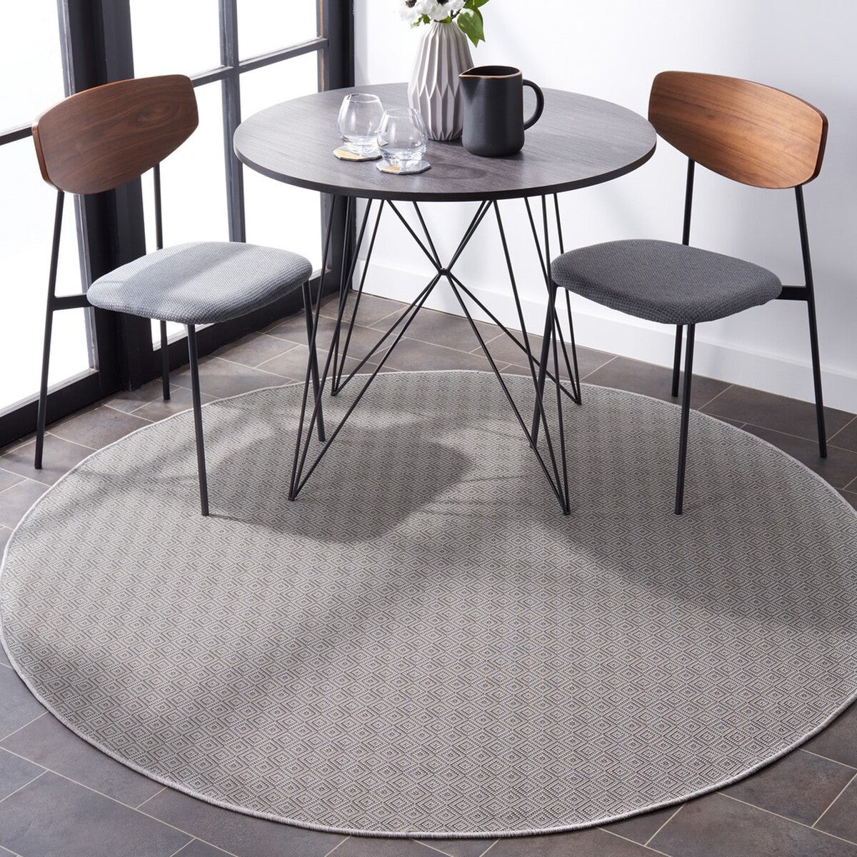  Safavieh Hampton 230 Indoor / Outdoor Rug - Grey / Blue - Bonton