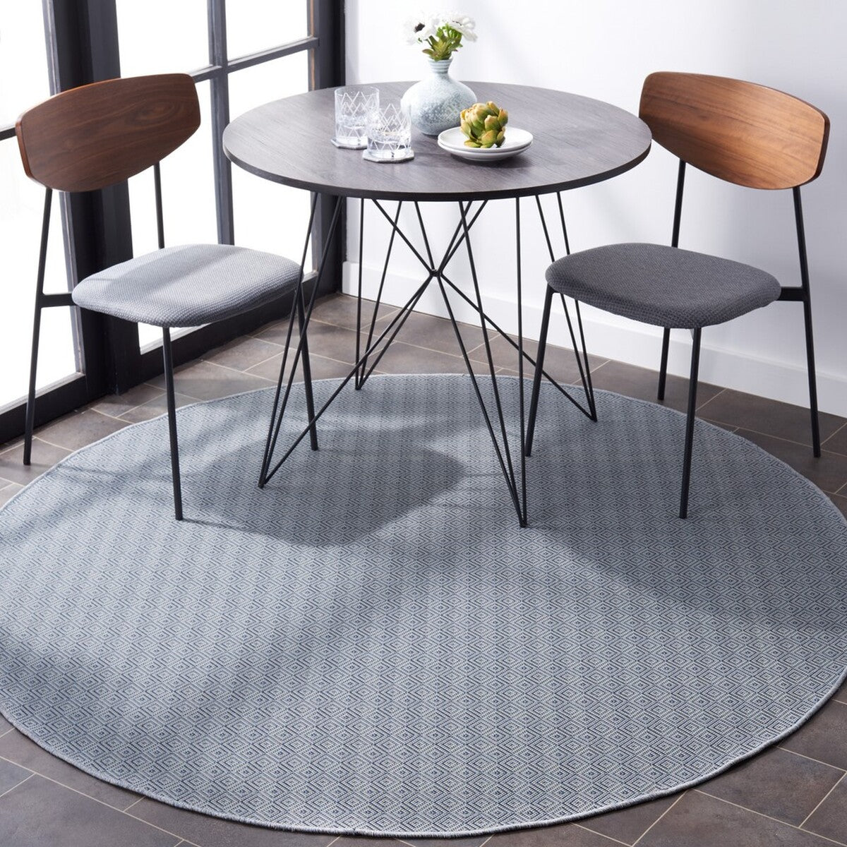  Safavieh Hampton 230 Indoor / Outdoor Rug - Grey / Blue - Bonton