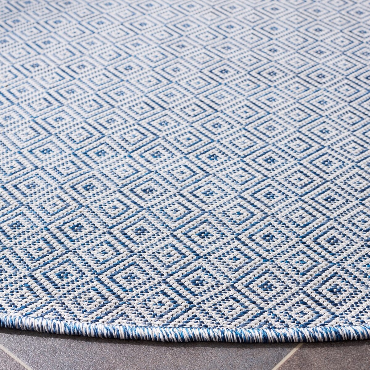  Safavieh Hampton 230 Indoor / Outdoor Rug - Navy / Ivory - Bonton